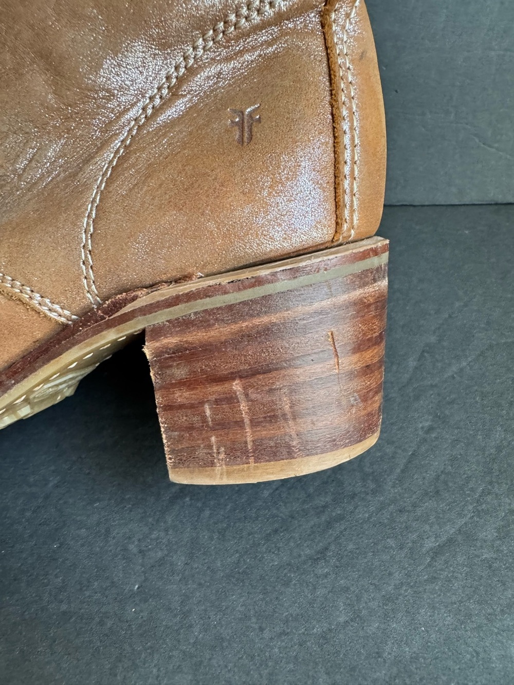 Frye Sabrina 6G Lace-up Boots Tan Metallic Fairycore Renfaire 7 - Picture 11 of 12